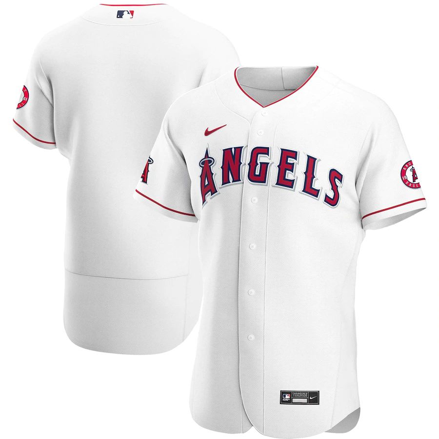 Mens Los Angeles Angels Nike White Home Authentic Team MLB Jerseys->los angeles angels->MLB Jersey